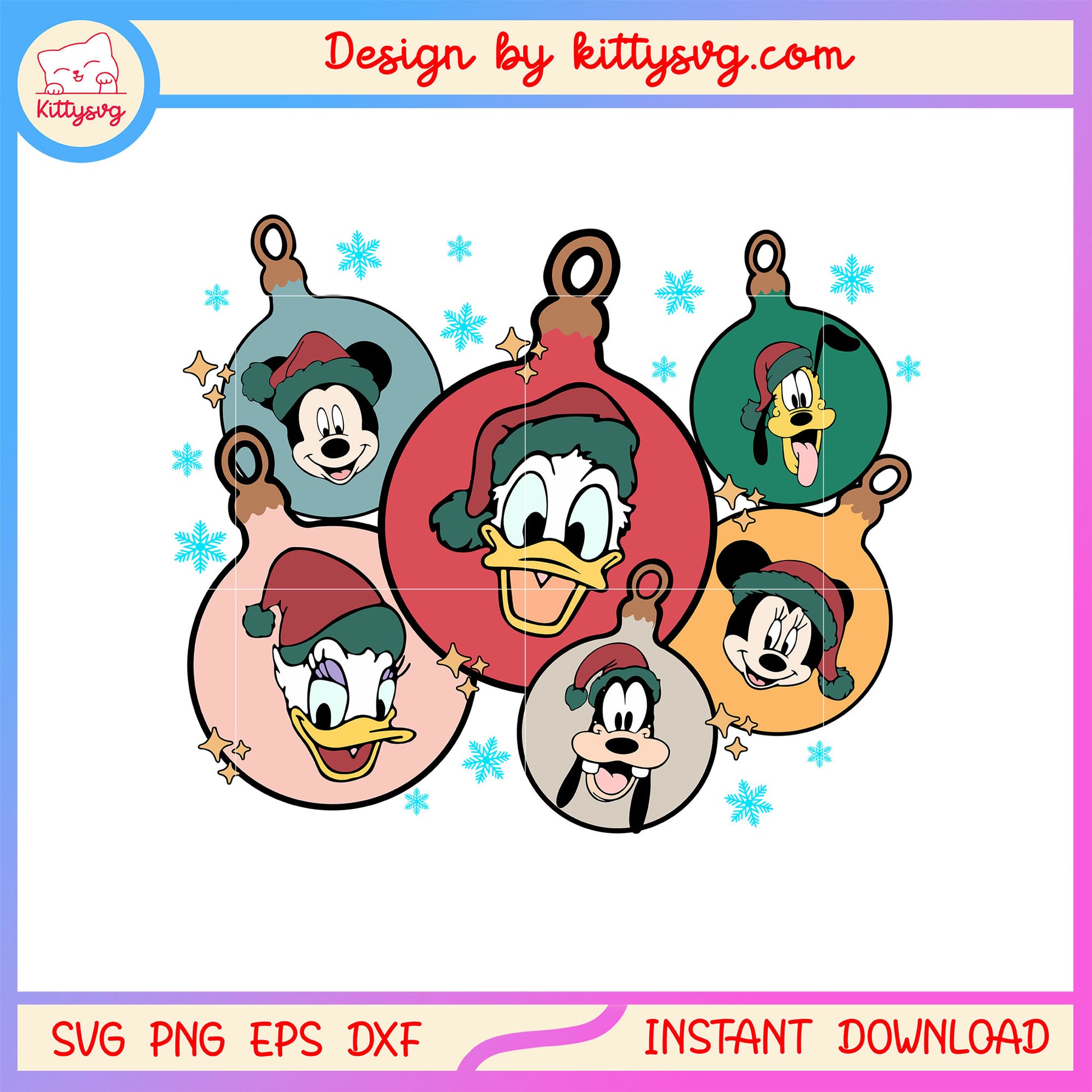 Disney friends face christmas lights svg, disney christmas clip art svg