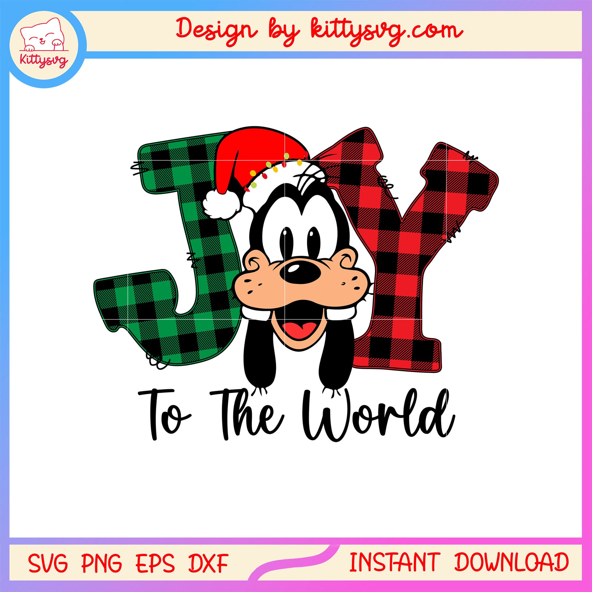 Disney goofy joy to the world christmas svg, goofy disney svg