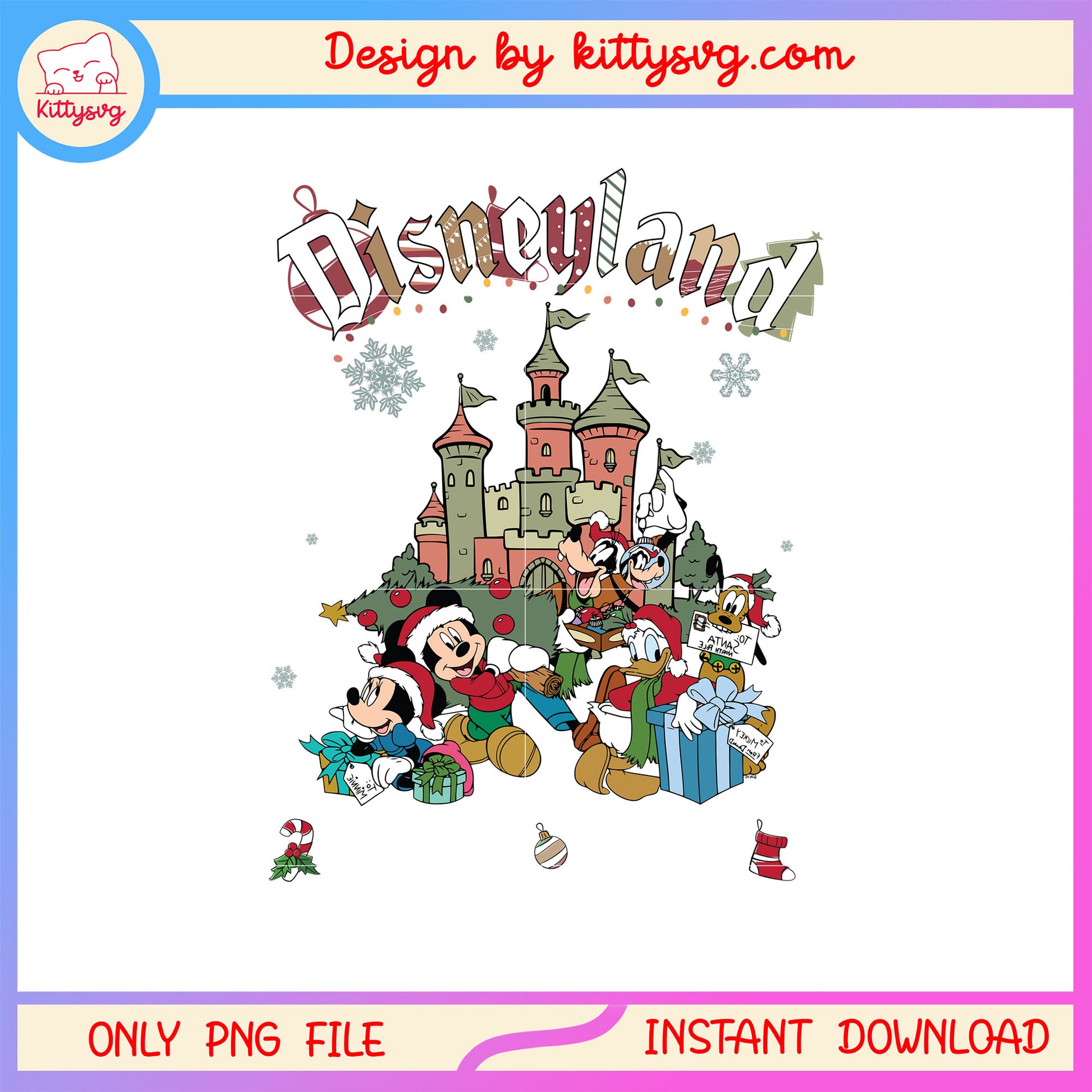 Disneyland california est 1955 castle cartoon png, merry x mas png