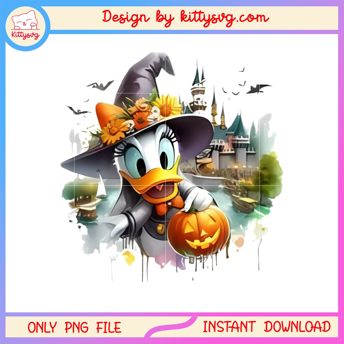 Disneyland daisy duck witch costume png, donald duck png