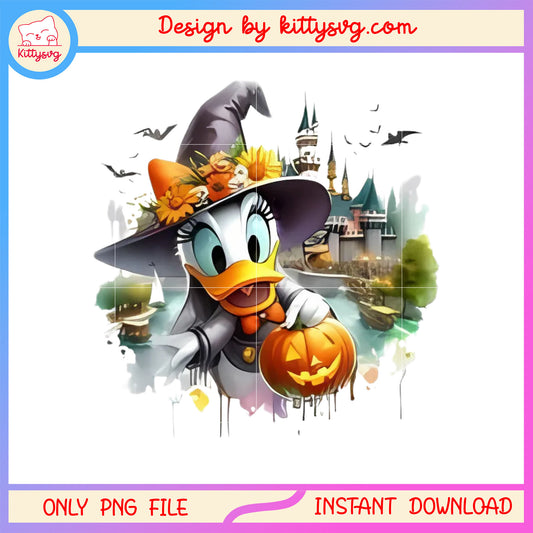Disneyland daisy duck witch costume png, donald duck png