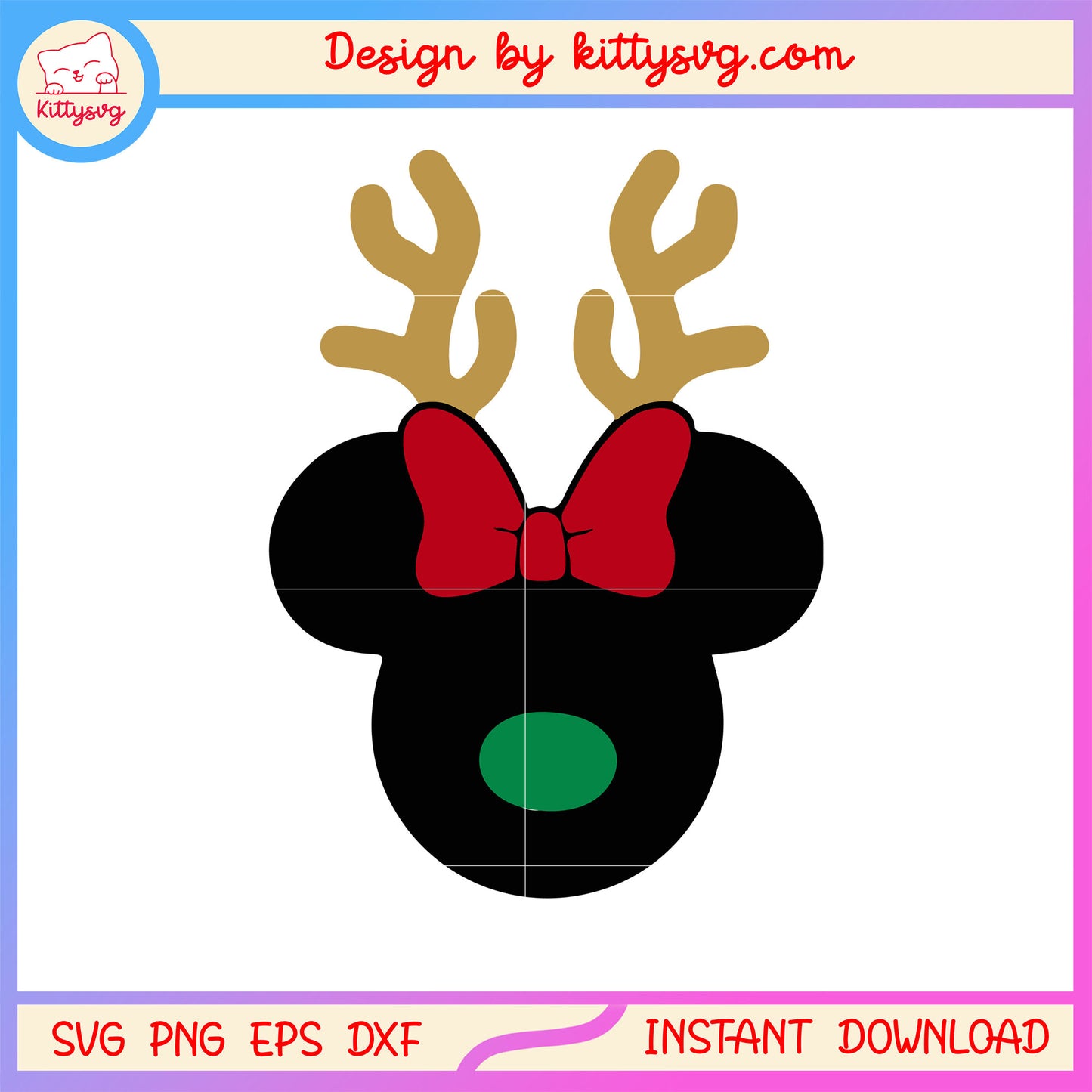 Disney minnie christmas antlers svg, disney christmas day svg