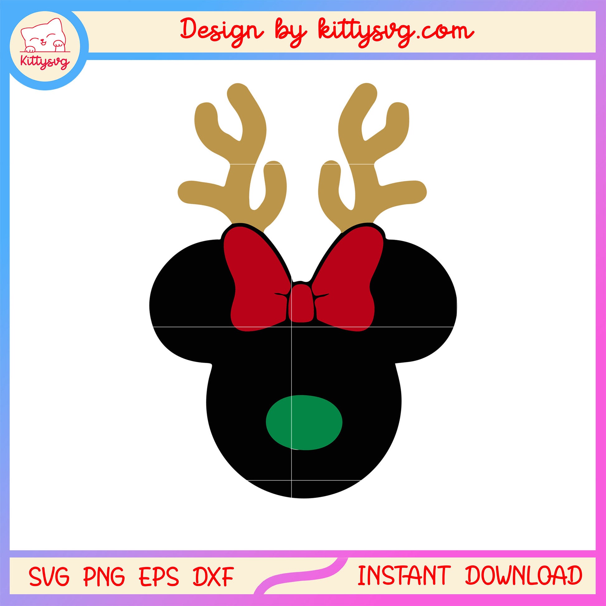 Disney minnie christmas antlers svg, disney christmas day svg