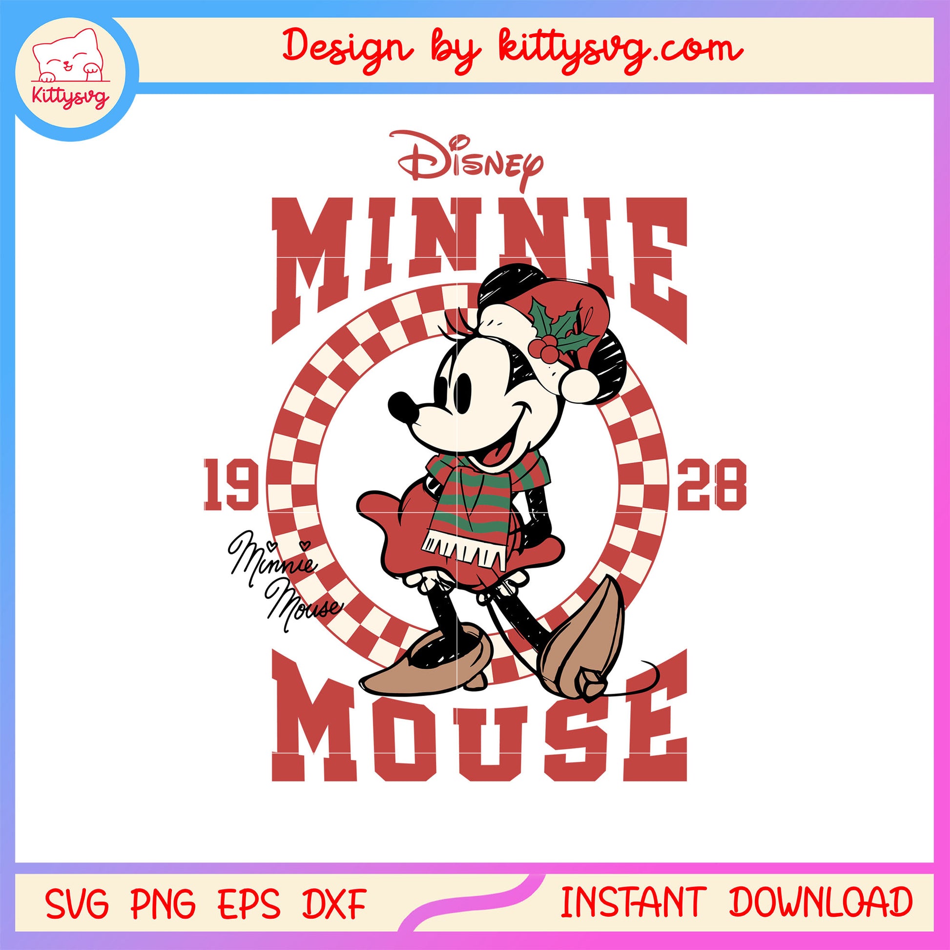 Disney minnie mouse 1928 christmas svg, disney minnie cartoon svg