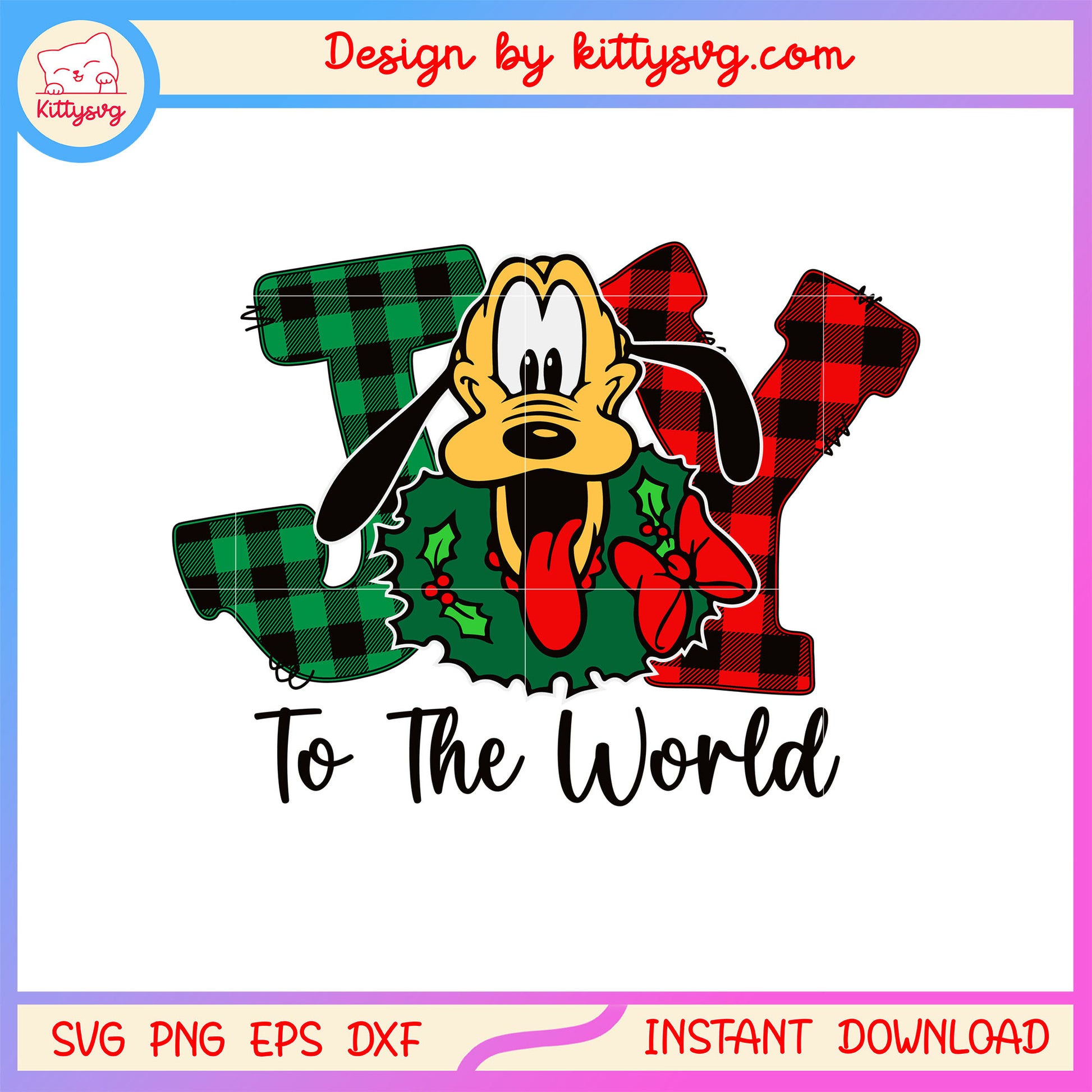 Disney pluto joy to the world christmas svg, disney pluto svg
