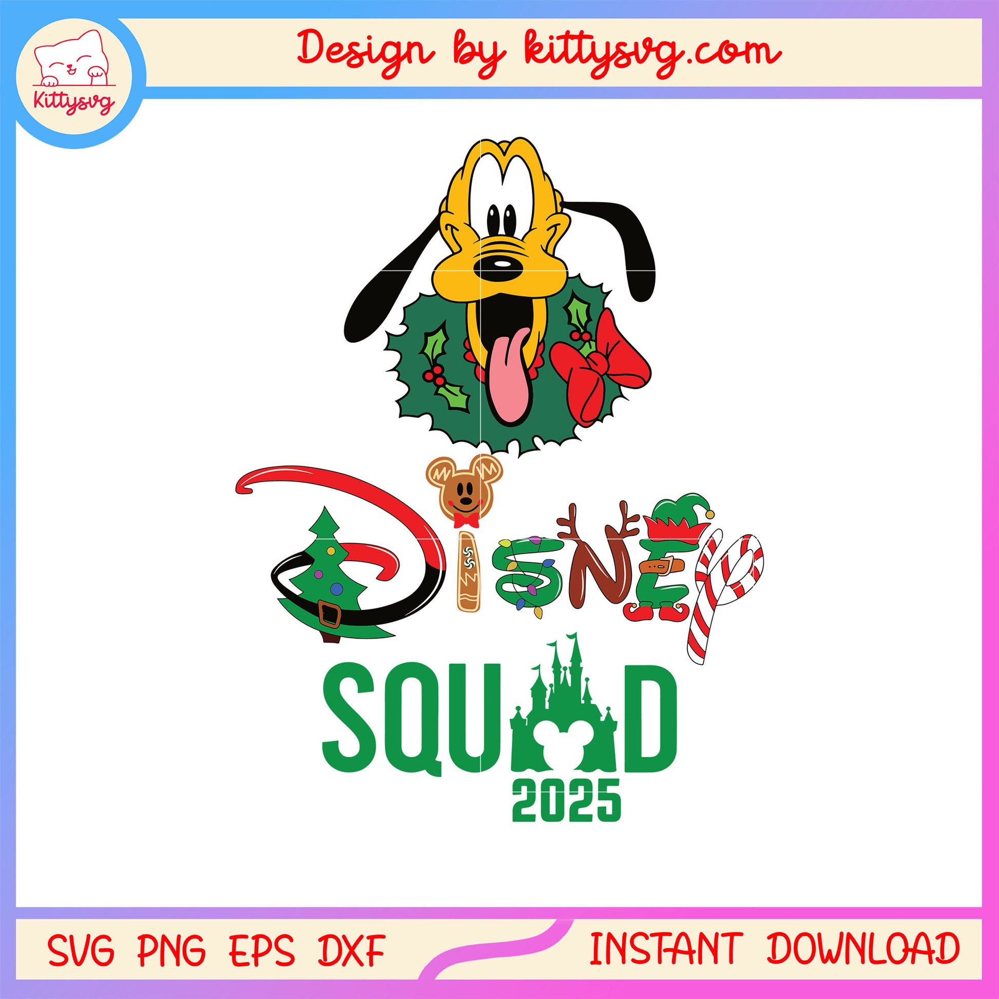 Disney squad 2025 pluto head svg, disney pluto character svg
