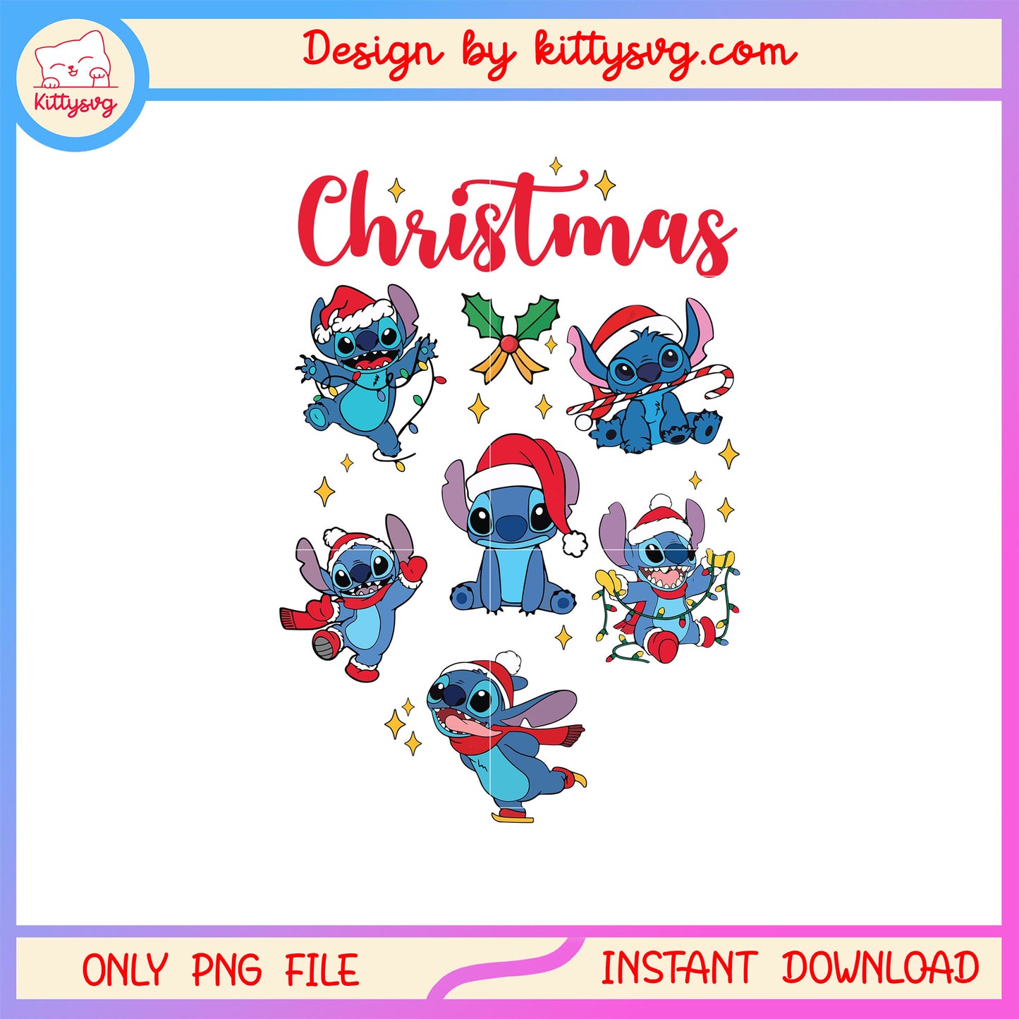 Disney stitch merry christmas clipart png, lilo and stitch png