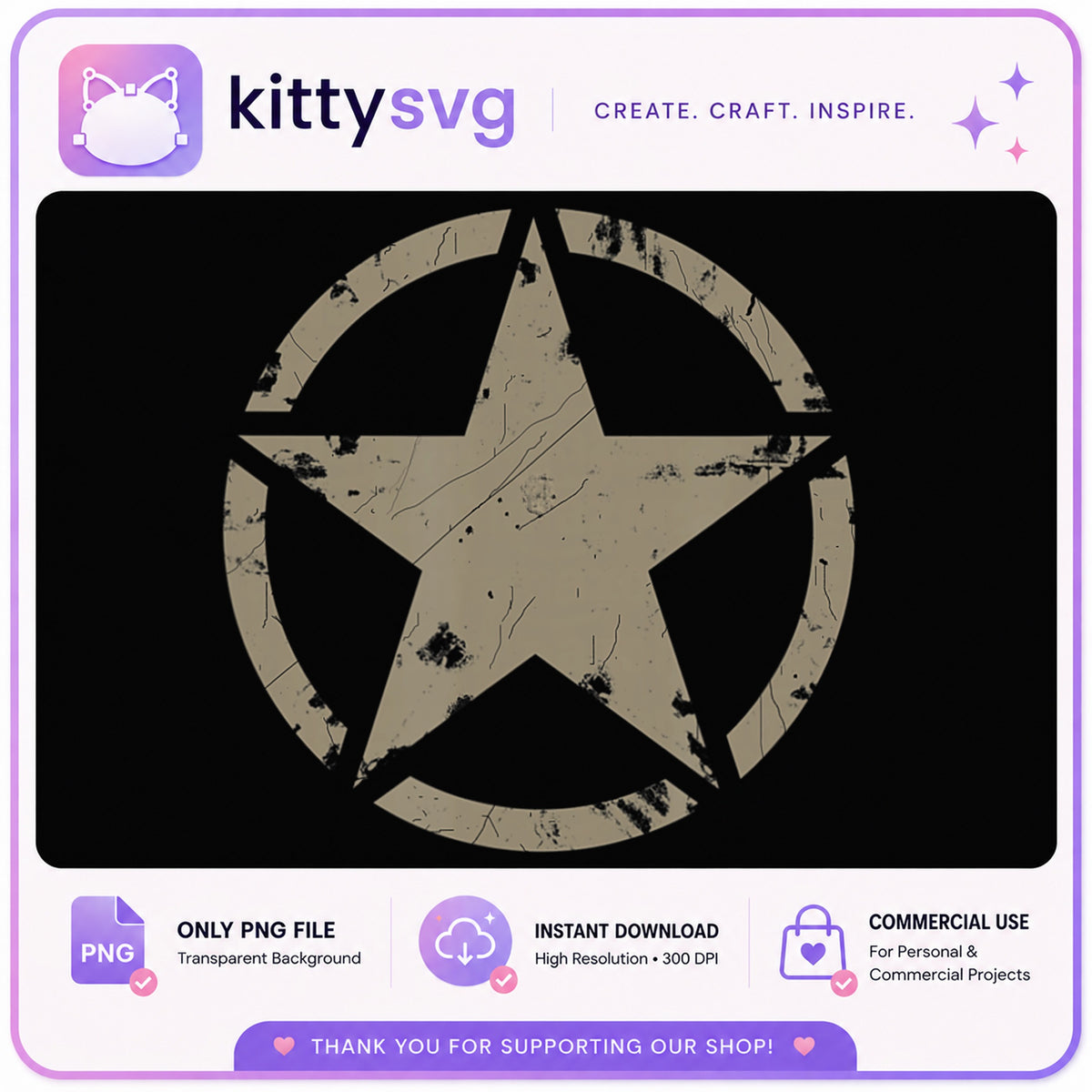 Distressed Military Star PNG, Army Star Grunge, Veteran PNG