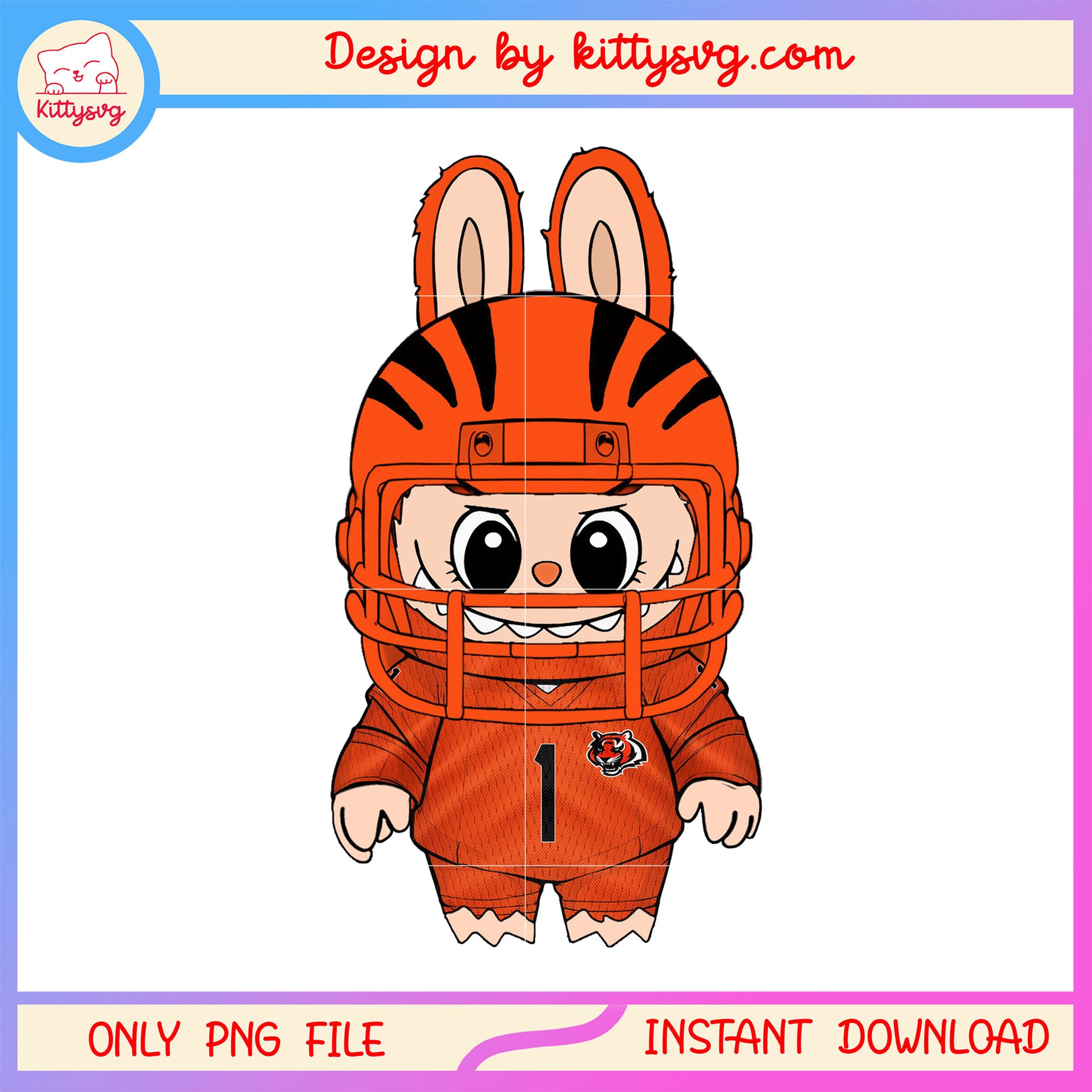 Doll labubu cincinnati bengals doll clothes png, cincinnati bengals png