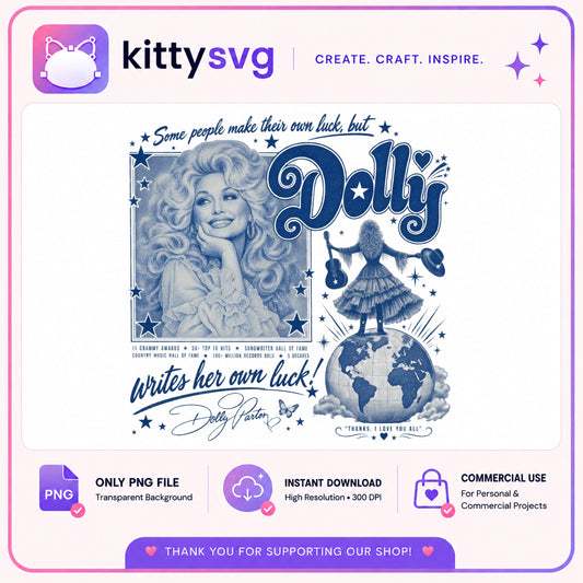 Dolly Parton PNG, Country Music Retro Graphic Tee, Sublimation PNG