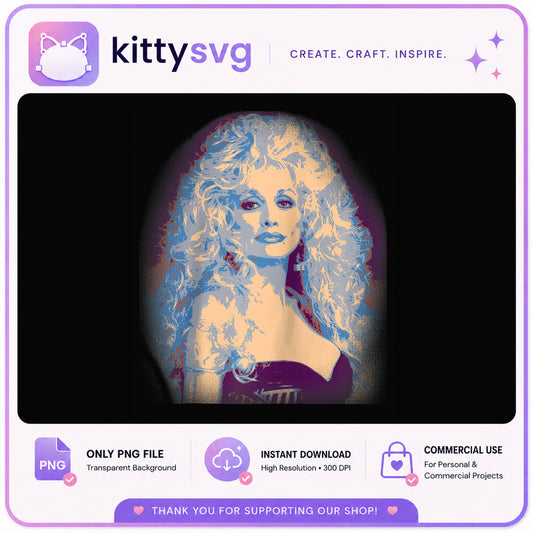 Dolly Parton PNG, Country Music Singer PNG, Retro Pop Art PNG