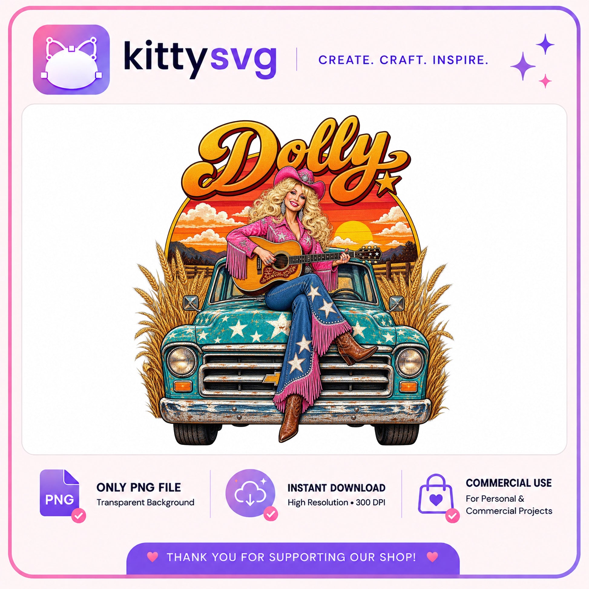 Dolly Parton PNG, Retro Country Music Cowgirl PNG, Western PNG