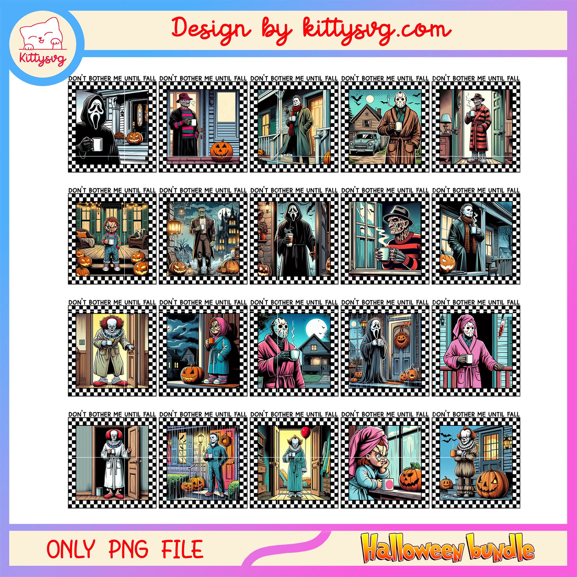 Don't bother me until fall halloween bundle png, horror halloween png