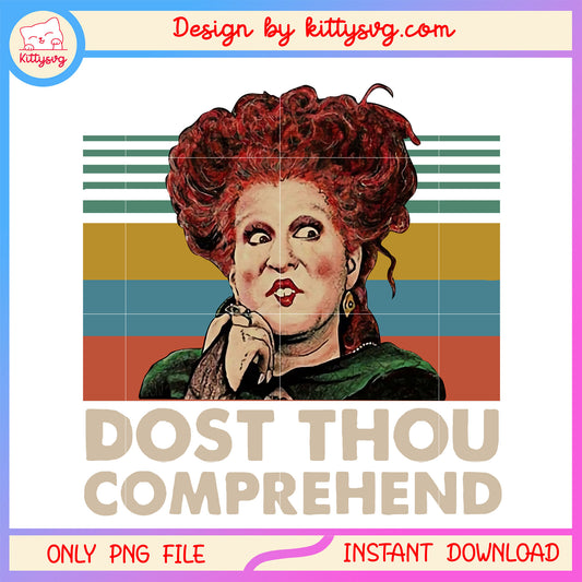 Dost thou comprehend halloween design png, hocus pocus png, halloween png