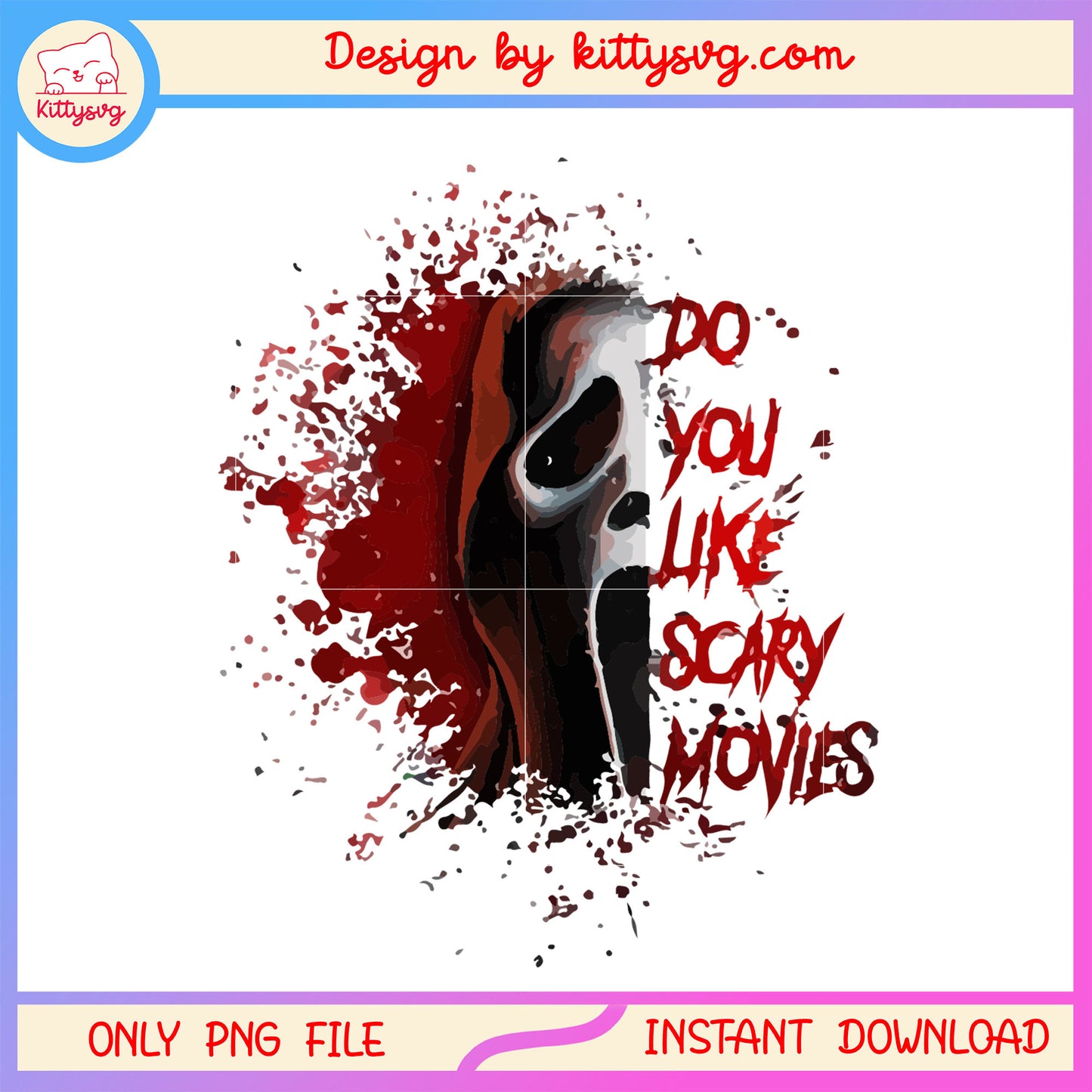 Do you like scary movies ghostface design png, ghostface horror halloween png