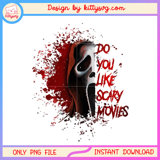 Do you like scary movies ghostface design png, ghostface horror halloween png