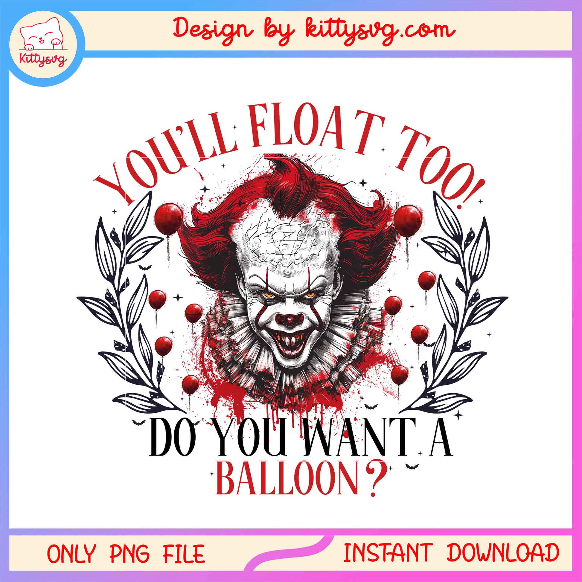 Do you want a ballon pennywise horror png, horror killer png, halloween png