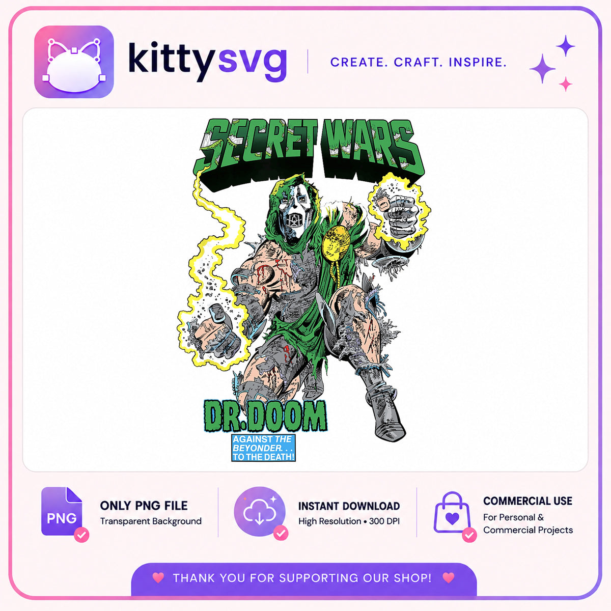 Dr Doom Secret Wars PNG, Marvel Villain PNG, Comic Book PNG