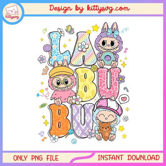 Drawing labubu clothes design png, pop mart labubu doll png