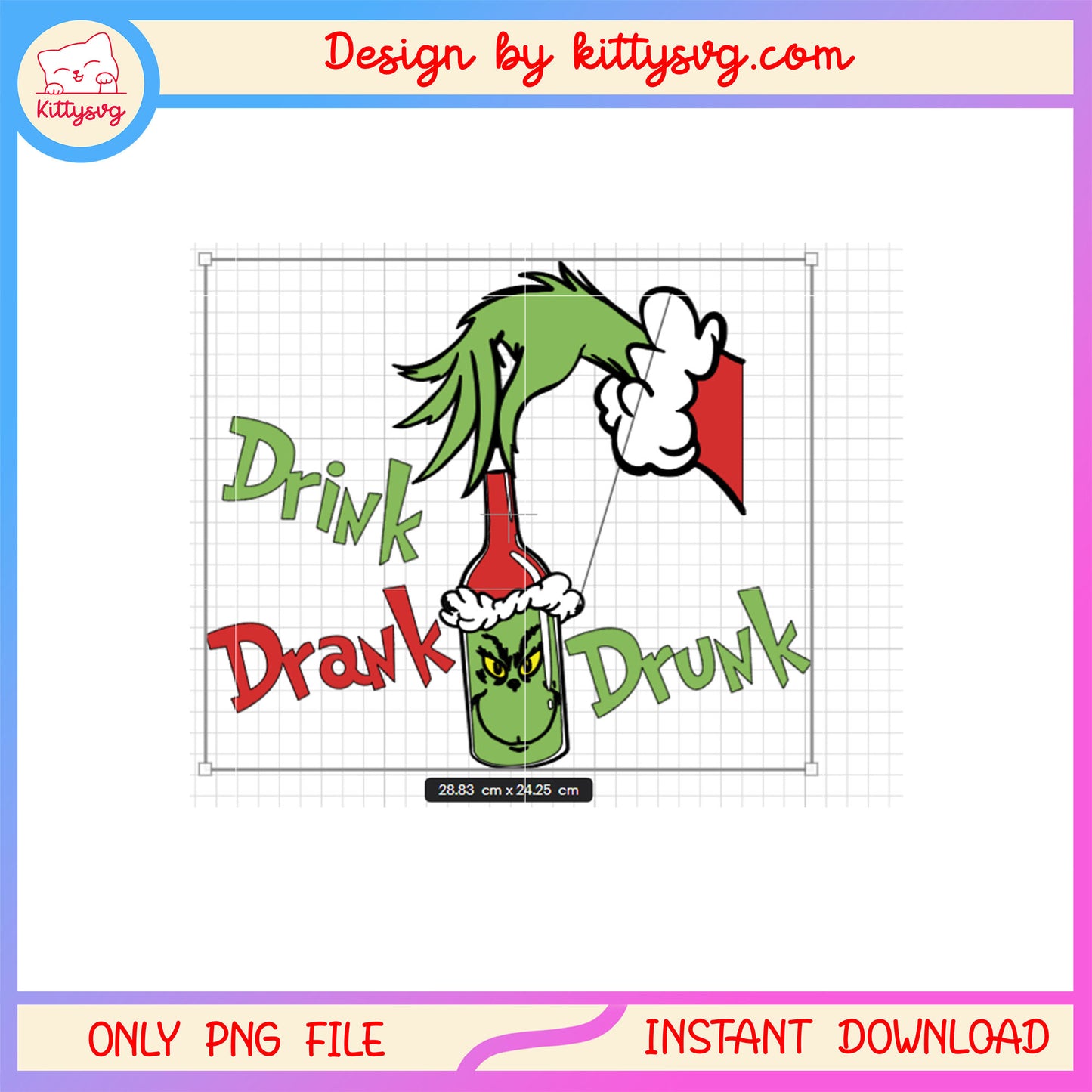 Drink drank drunk hand grinch face png, christmas grinch png