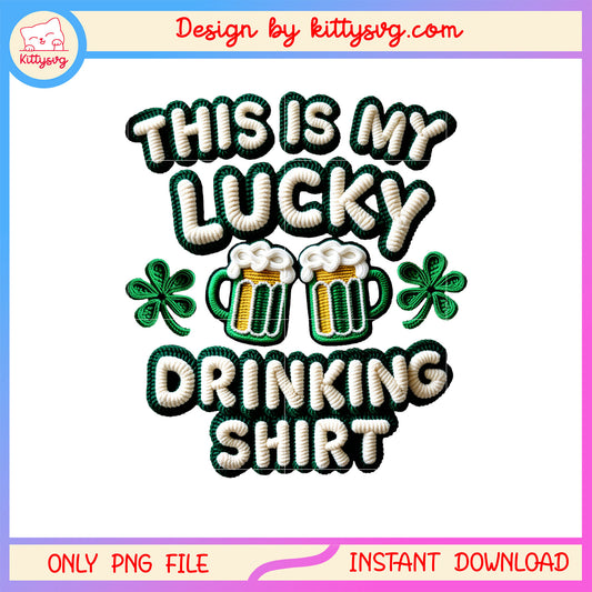 Drinking lucky sticker png, st patrick's day drinks​​ png