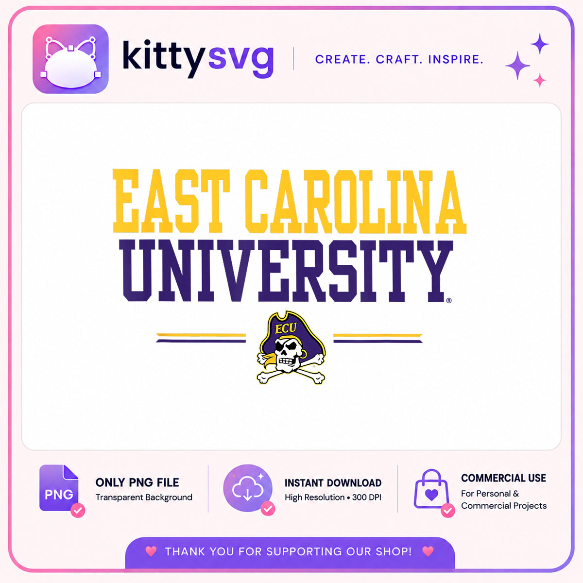 East Carolina University PNG, ECU Pirates Logo, College PNG