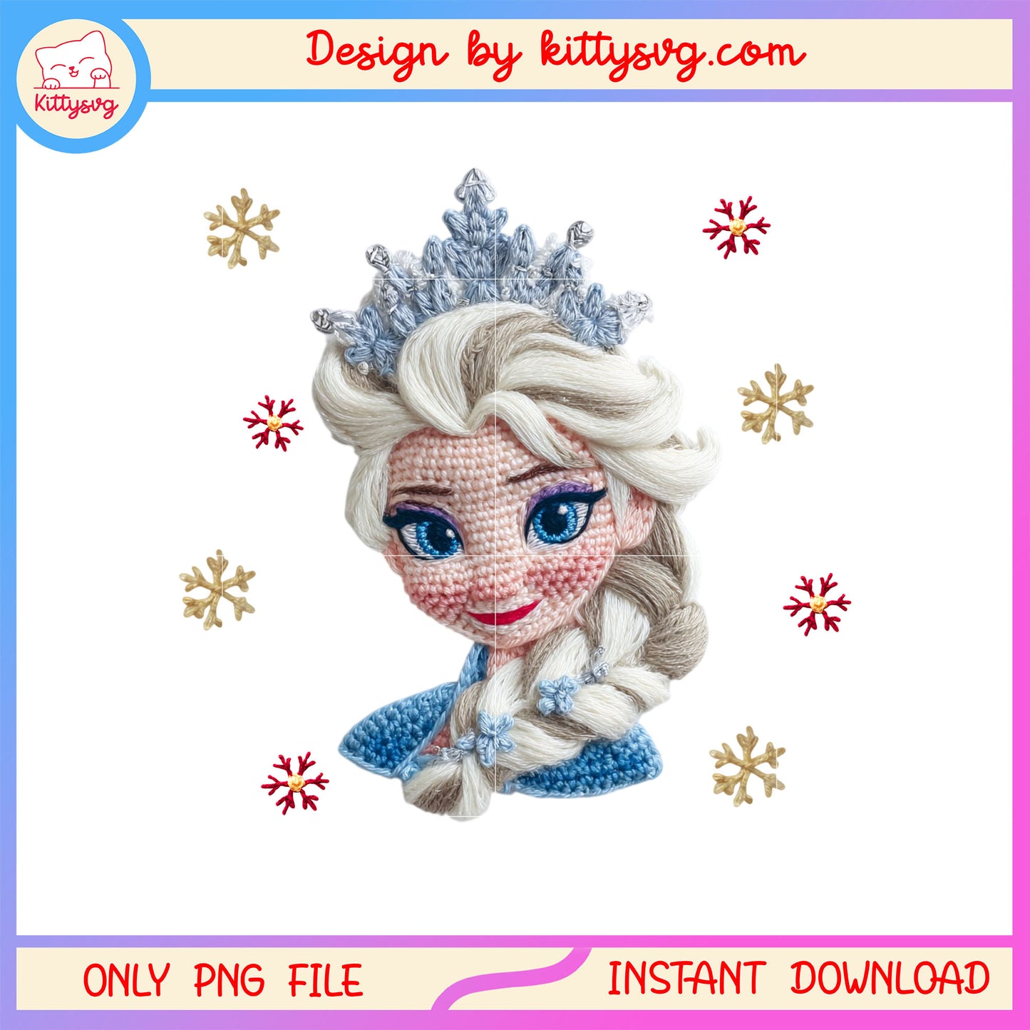 Elsa face merry christmas patchwork png, elsa frozen png