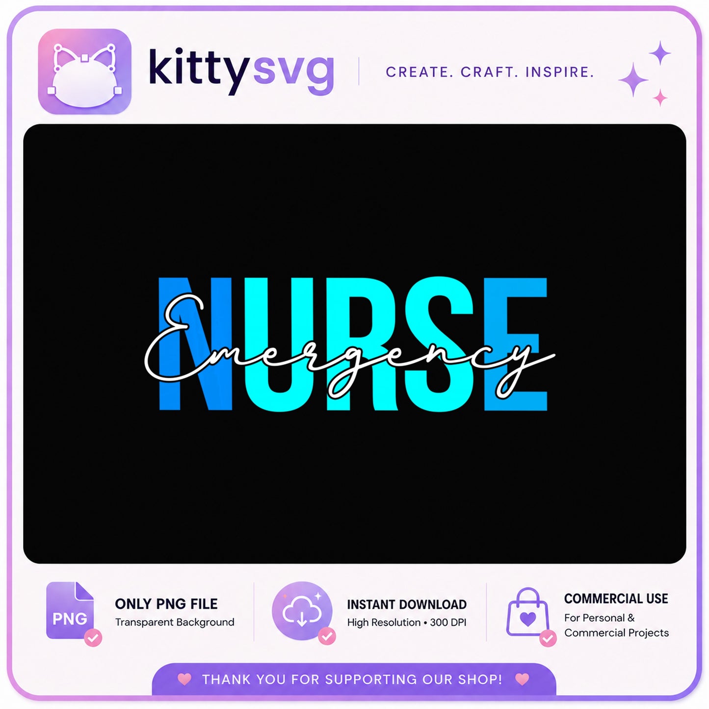 Emergency Nurse PNG, Nurse Life Sublimation, Nursing PNG