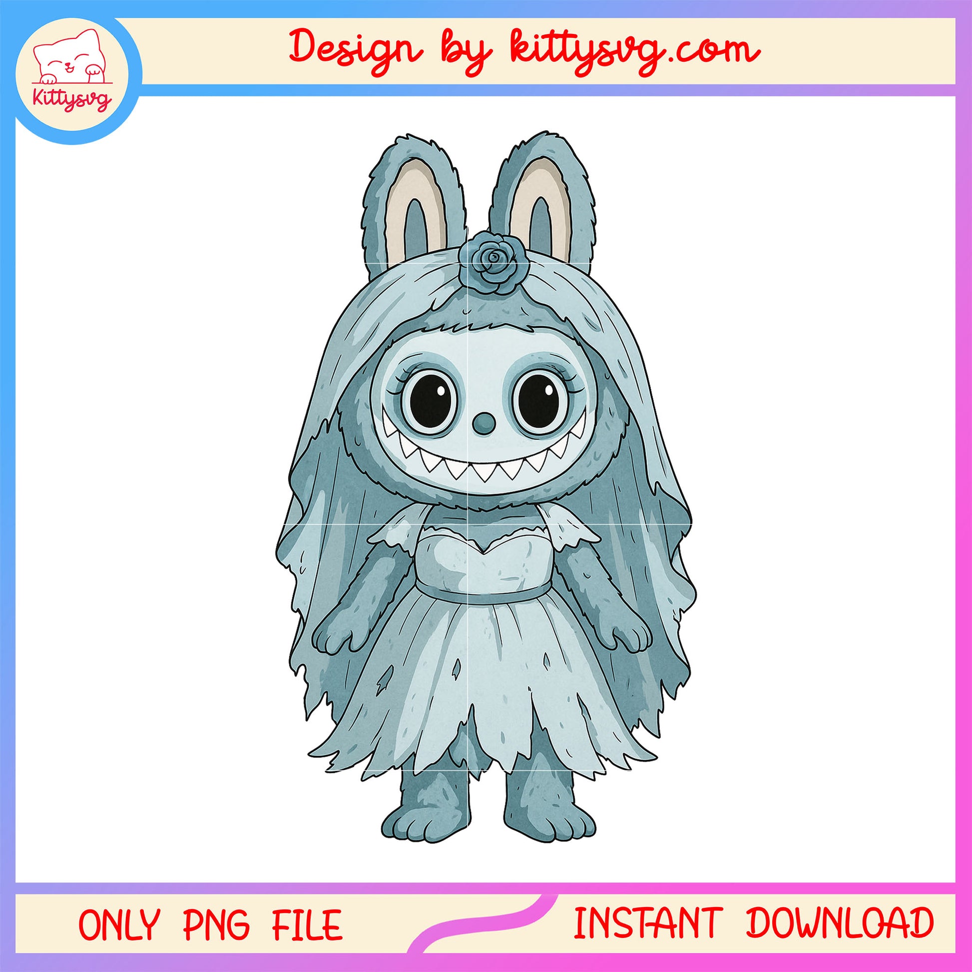 Emily bride labubu doll drawing design png, corpse bride png