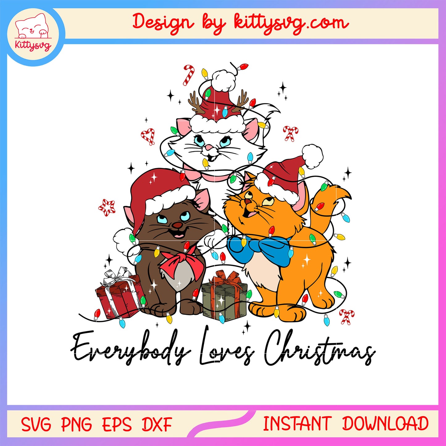 Everybody loves christmas marie toulouse berlioz svg, the aristocats svg
