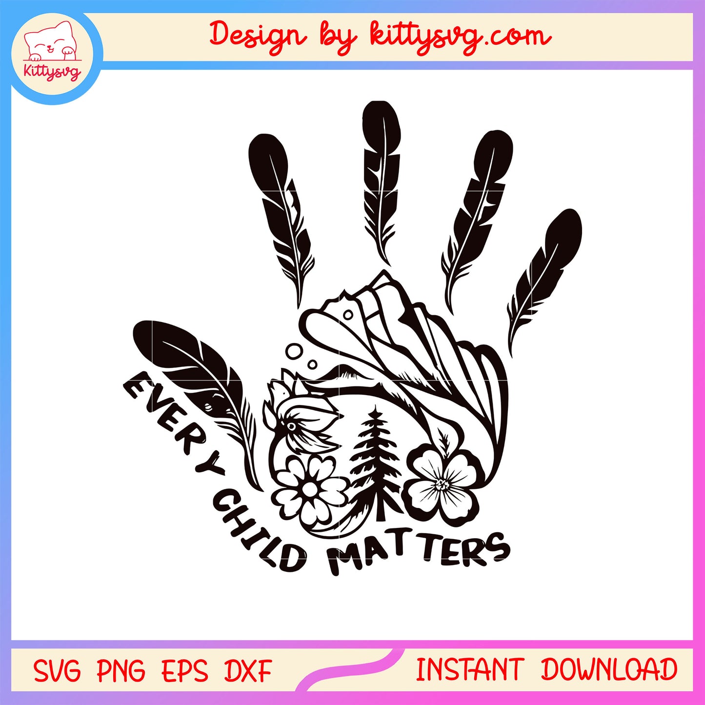 Every child matters hand print design svg, ocean range svg