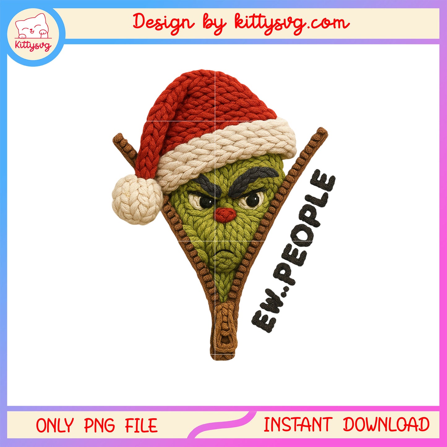 Ew people grinch face santa hat patchwork png, grinch cartoon png