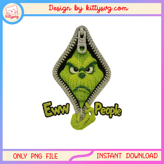Eww people angry grinch face patchwork png, the film the grinch png