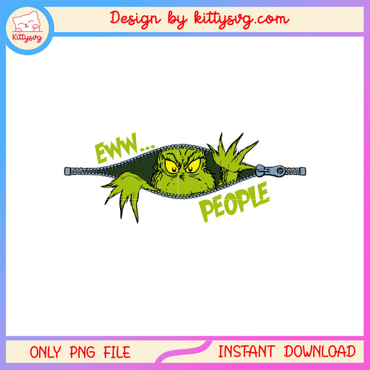 Eww people grinch character christmas png, grinchmas png
