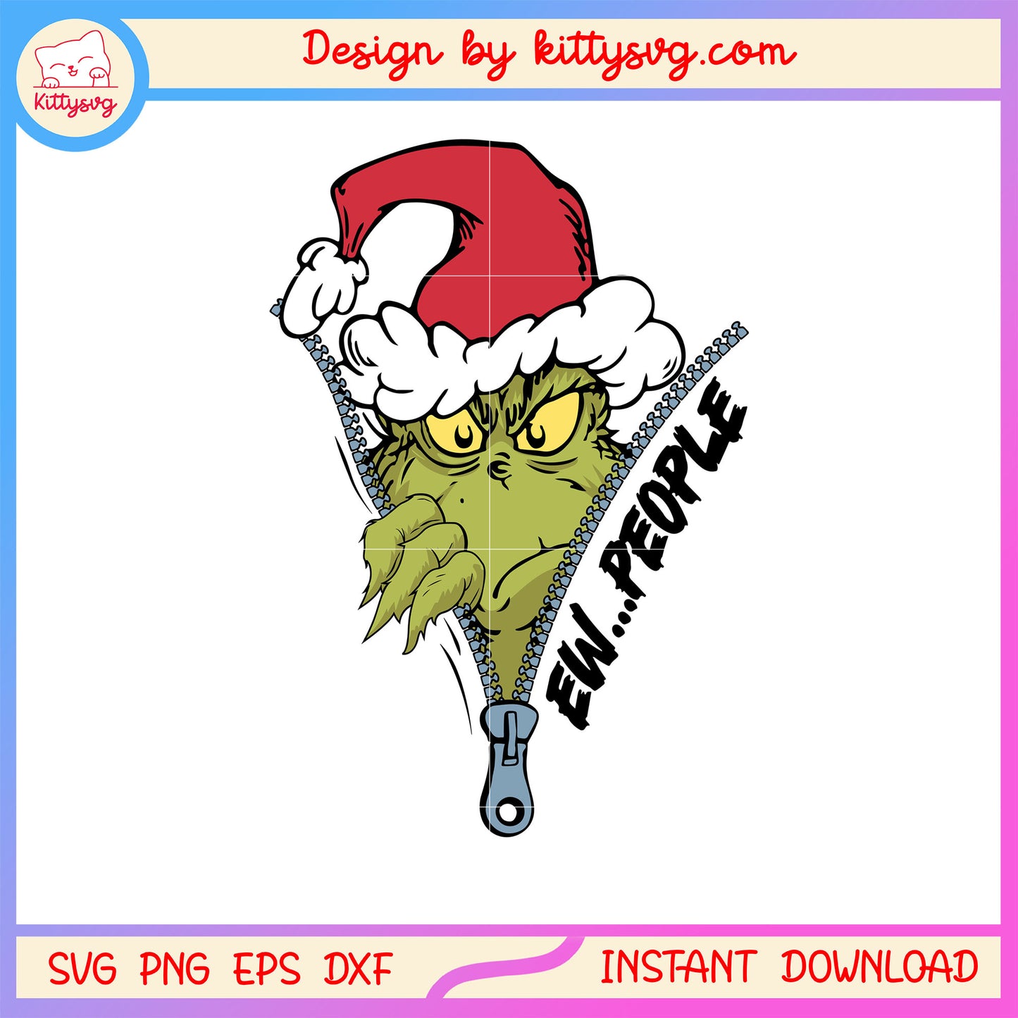 Eww people grinch santa hat svg, the grinch stole christmas svg