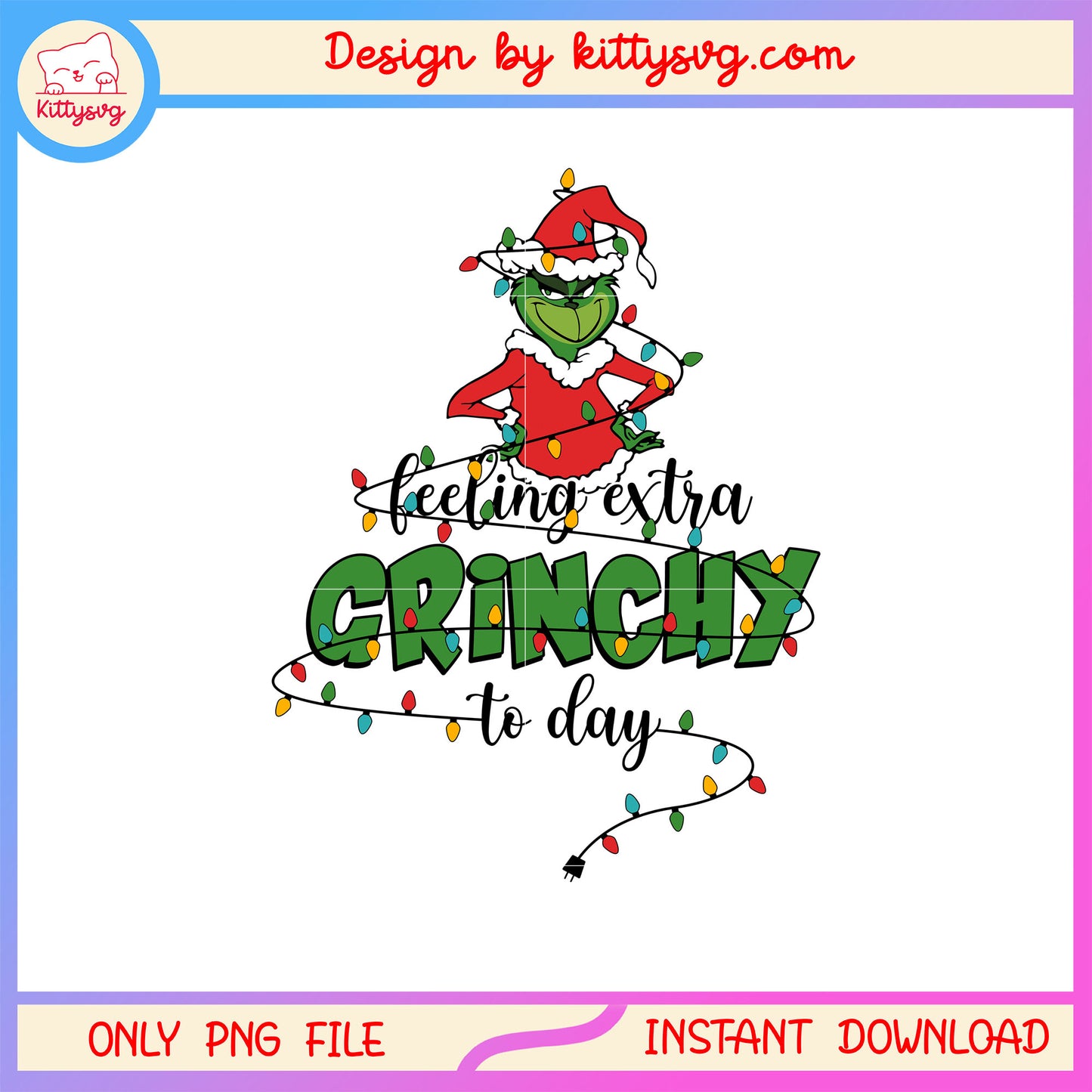 Feeling extra grinchy today santa christmas png, grinchy png