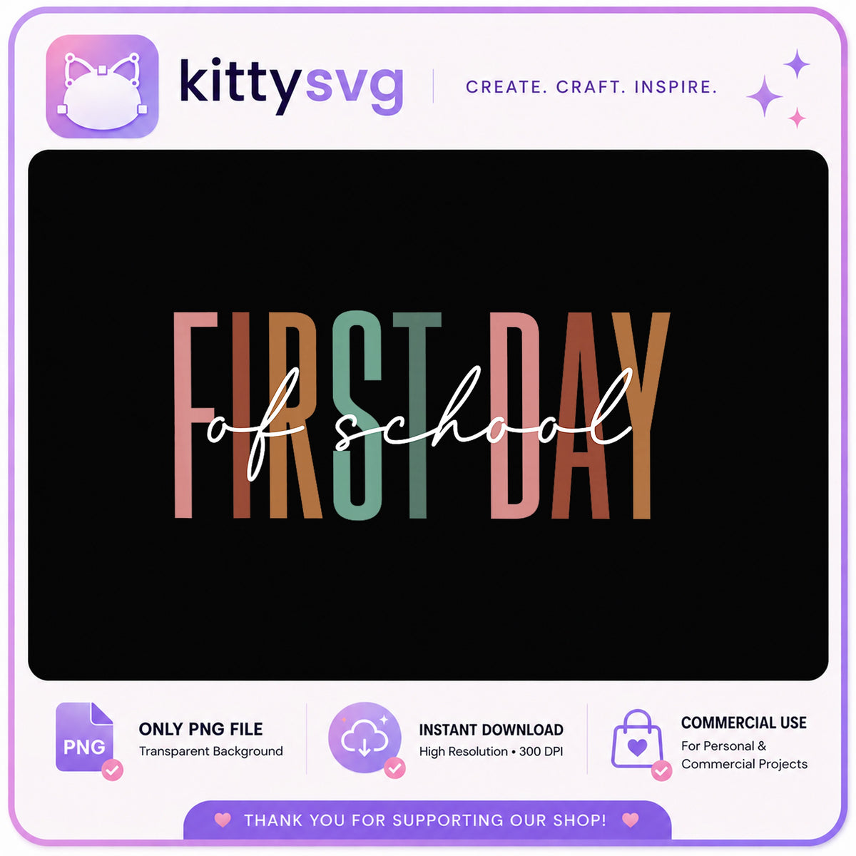 First Day Of School Sublimation PNG, Back To School PNG, Kids Shirt PNG