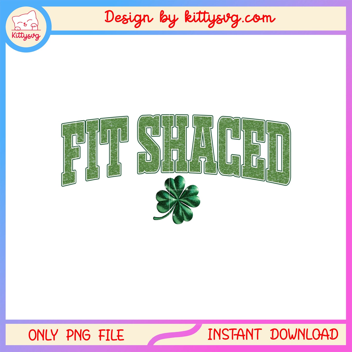 Fit shaced and clover png, st patrick's day clover​ png