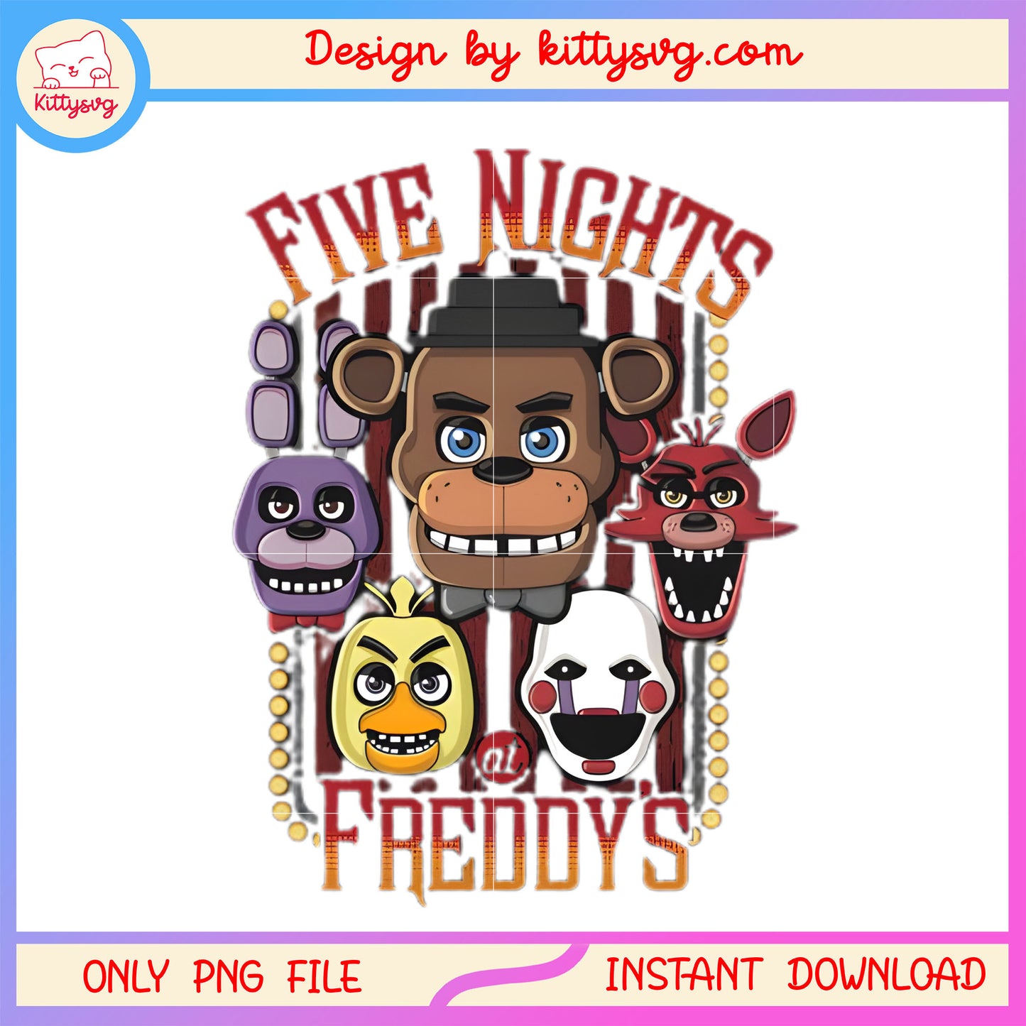 Five nights freddy's characters face png, Five nights freddy's movie png