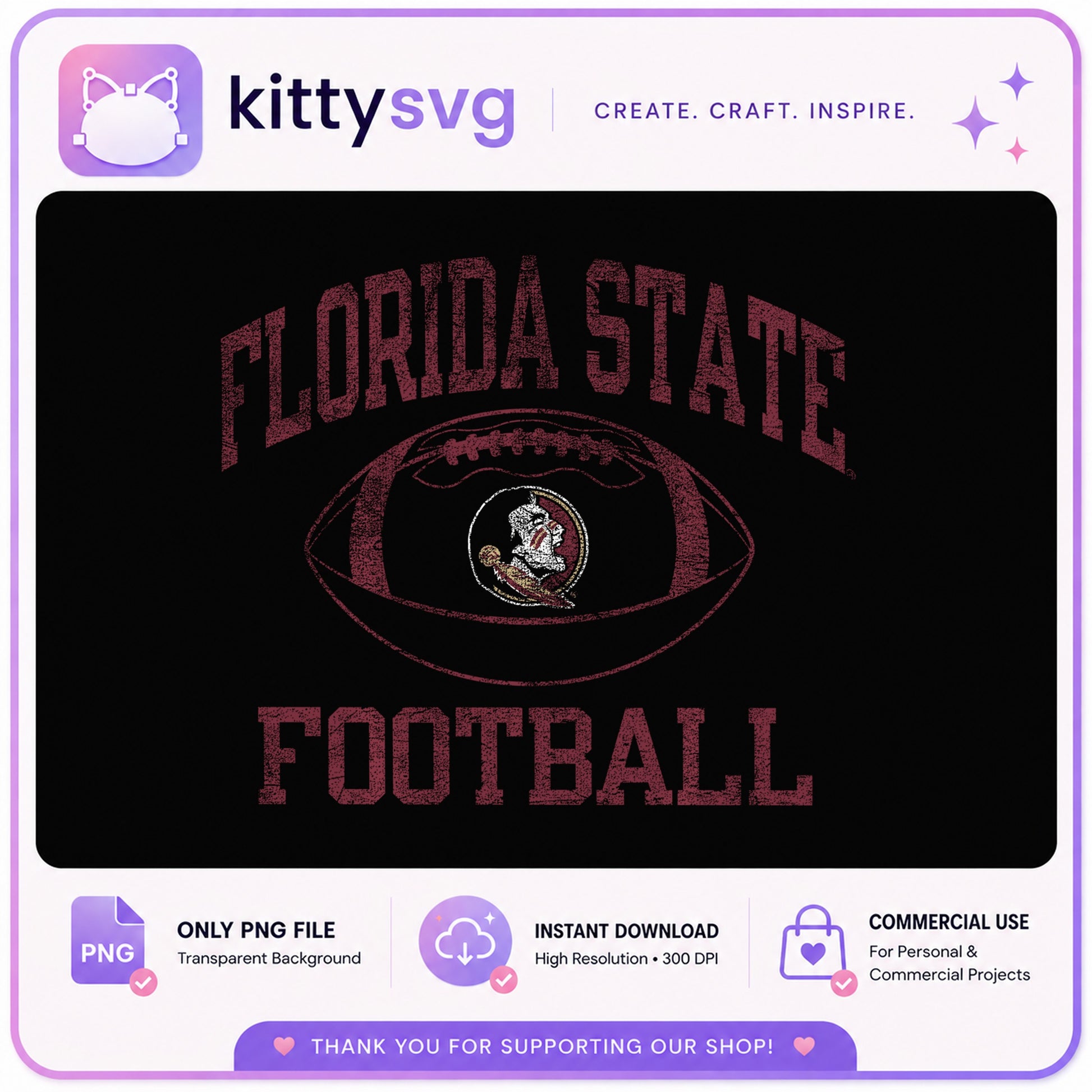 Florida State Football PNG, FSU Seminoles PNG, College Football PNG