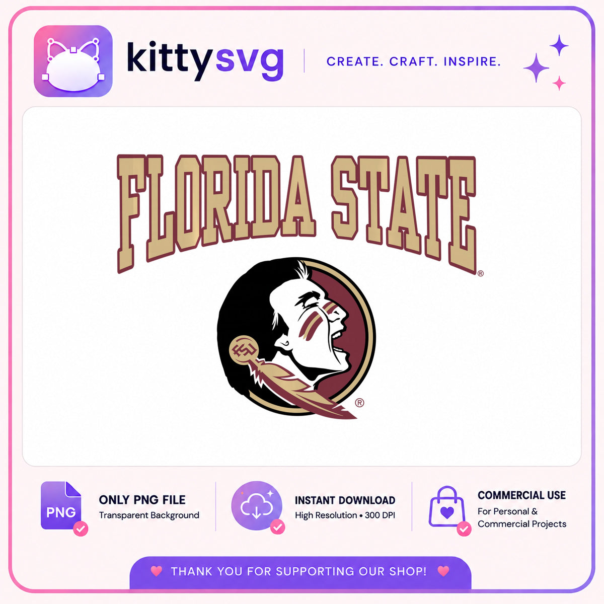 Florida State Seminoles PNG, FSU Football Logo PNG, Seminoles PNG
