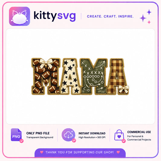 Football Mama PNG, Football Mom Sublimation PNG, Game Day PNG