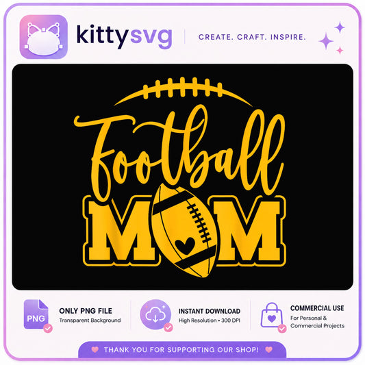 Football Mom PNG, Football Mama Shirt Design, Game Day PNG