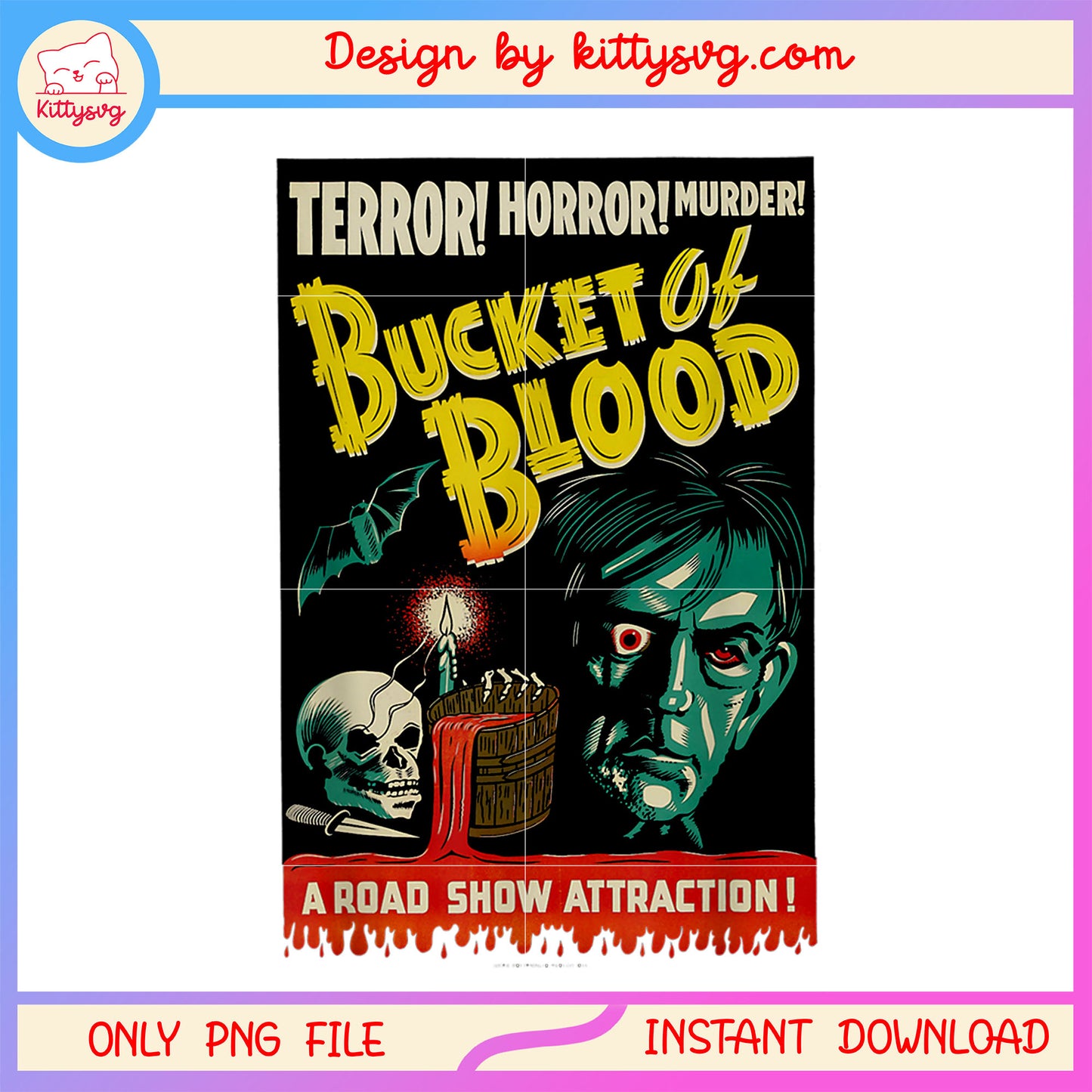 Frankenstein bucket of blood png, bucket of blood movies png, halloween png