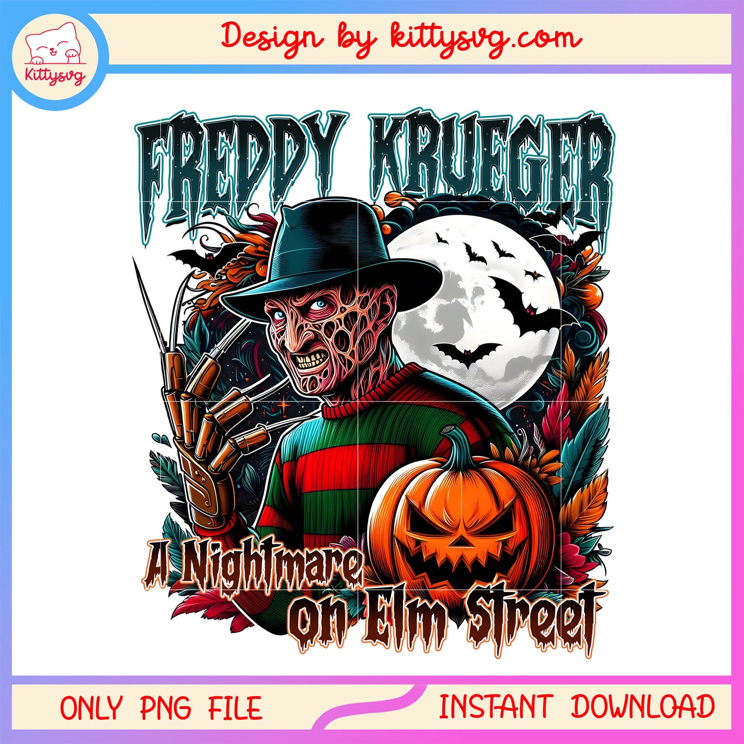 Freddy krueger a nightmare on elm street png, halloween designs png