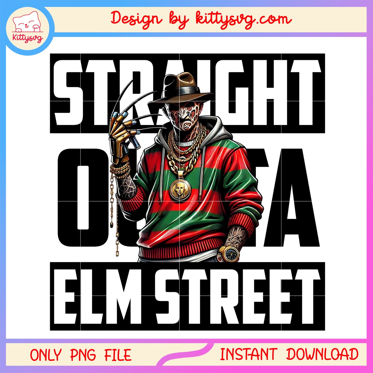 Freddy krueger straight outta elm street png, krueger quotes png