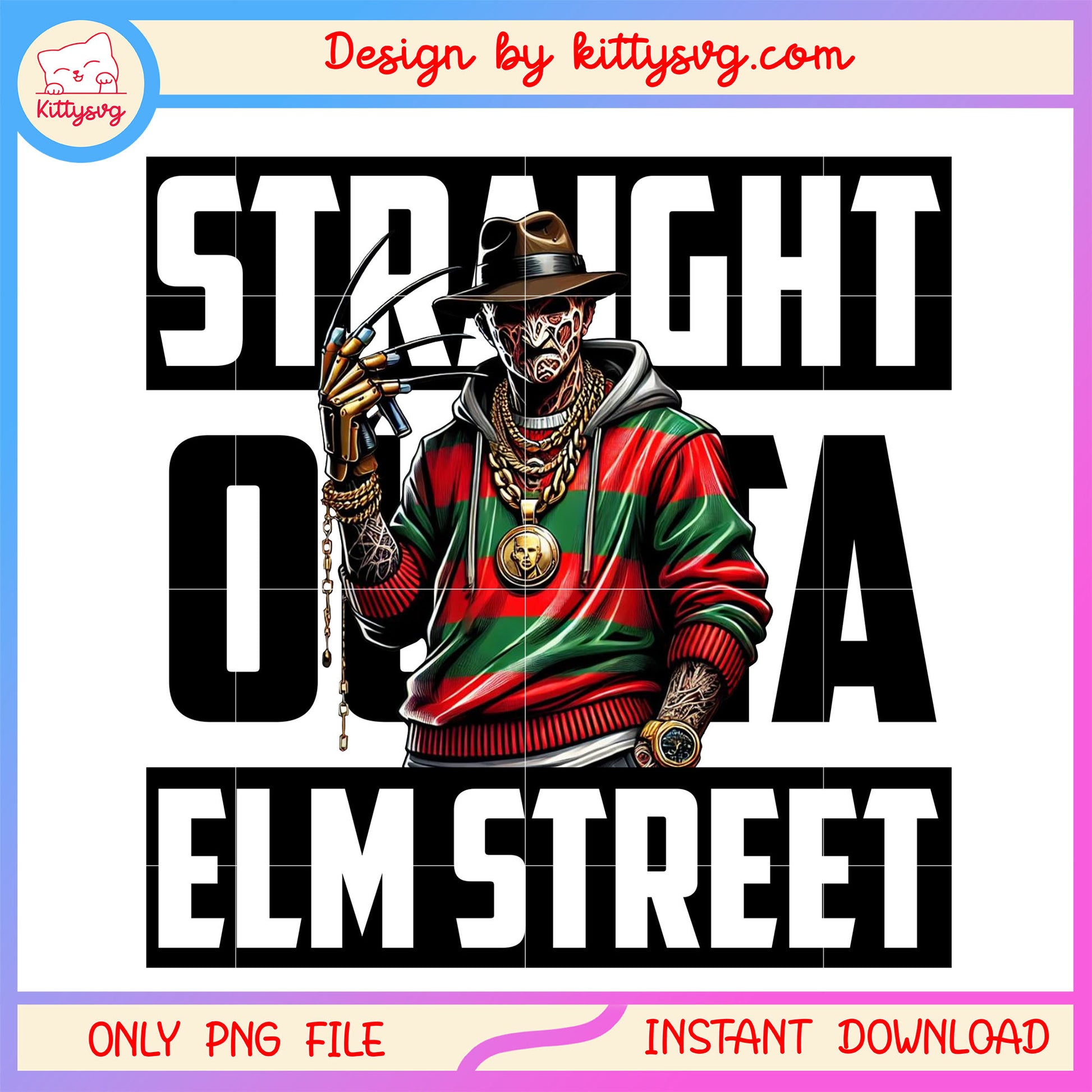 Freddy krueger straight outta elm street png, krueger quotes png