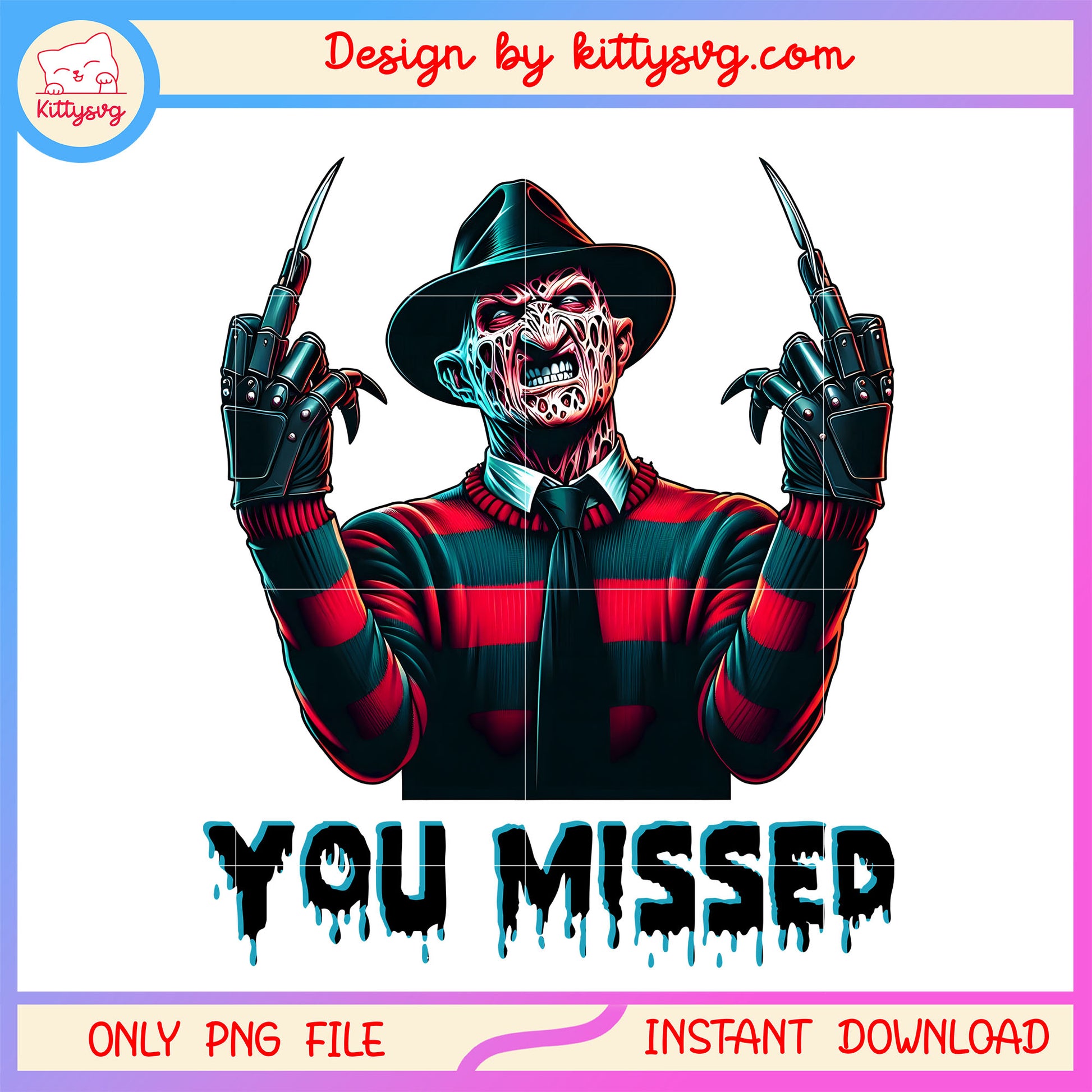 Freddy krueger you missed middle hand png, horror freddy krueger png