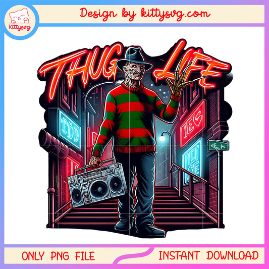 Freddy kueger nightmare thug life horror killer png, freddy kueger horror killer png