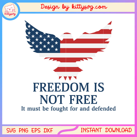 Freedom is not free america flag custome svg, eagle anerica svg, charlie kirk svg